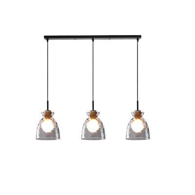 TOKYO Glass Chandelier – Minimalist Elegance with Ambient LED Lighting