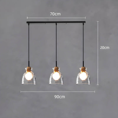 TOKYO Glass Chandelier – Minimalist Elegance with Ambient LED Lighting