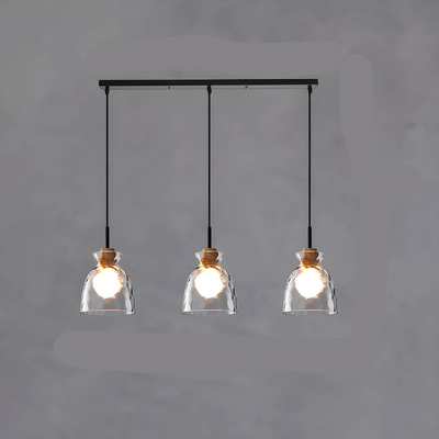 TOKYO Glass Chandelier – Minimalist Elegance with Ambient LED Lighting