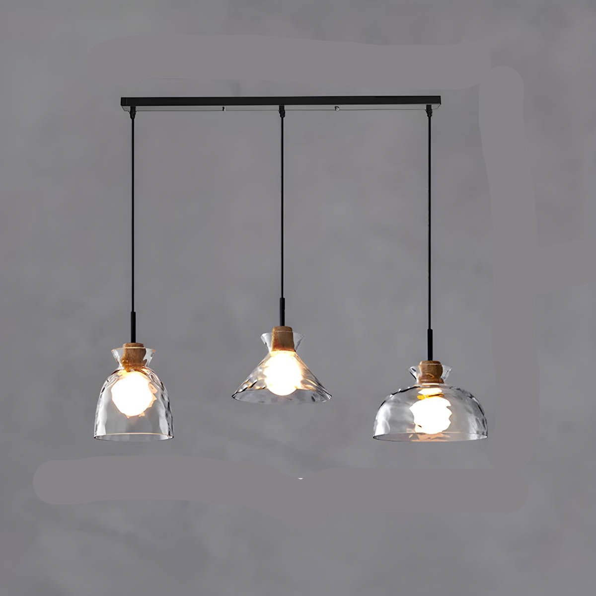 TOKYO Glass Chandelier – Minimalist Elegance with Ambient LED Lighting