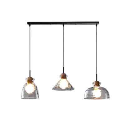 TOKYO Glass Chandelier – Minimalist Elegance with Ambient LED Lighting