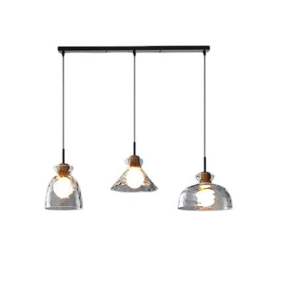 TOKYO Glass Chandelier – Minimalist Elegance with Ambient LED Lighting