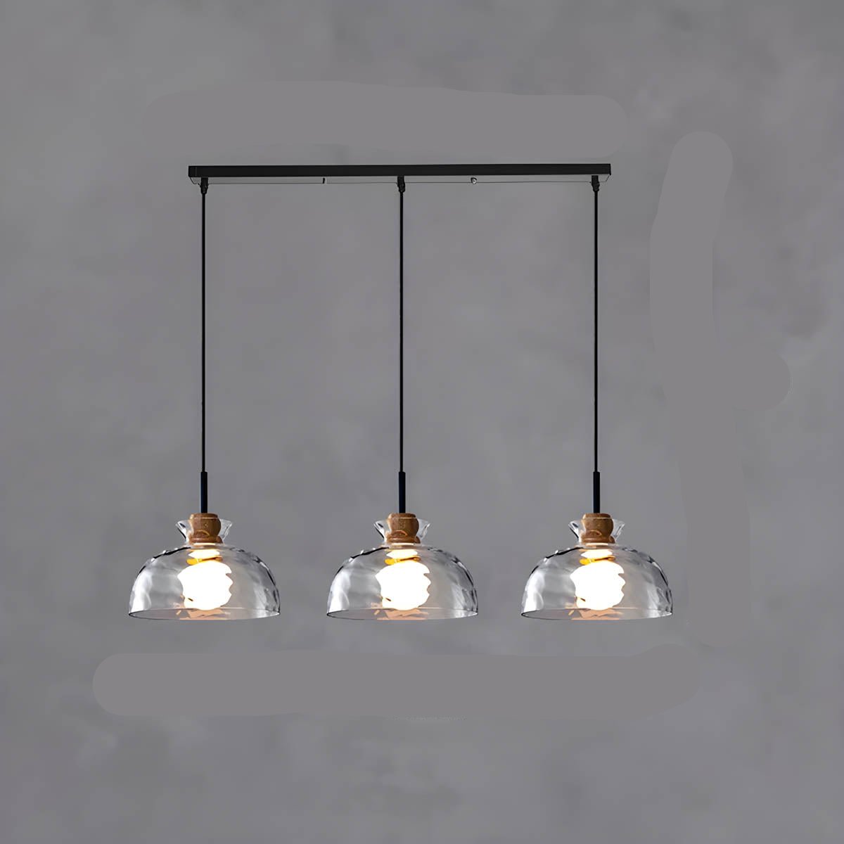 TOKYO Glass Chandelier – Minimalist Elegance with Ambient LED Lighting