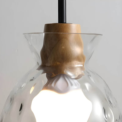 TOKYO Glass Chandelier – Minimalist Elegance with Ambient LED Lighting