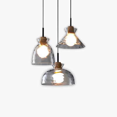 TOKYO Glass Chandelier – Minimalist Elegance with Ambient LED Lighting
