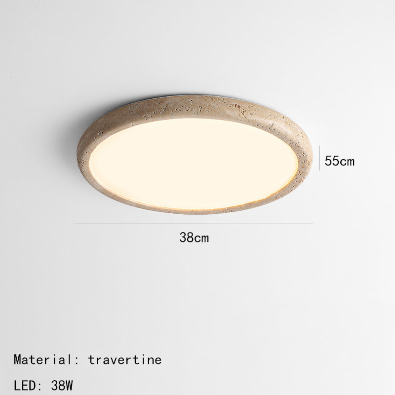 Natural Stone LED Ceiling Light – Organic Elegance for a Warm, Inviting Atmosphere