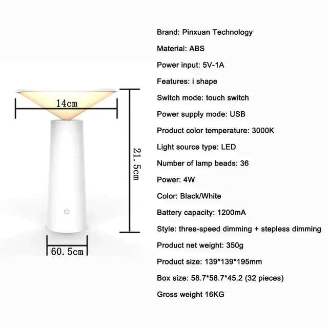 LumiVibe – Modern Wireless Table Lamp for Cozy Ambiance and Stylish Lighting