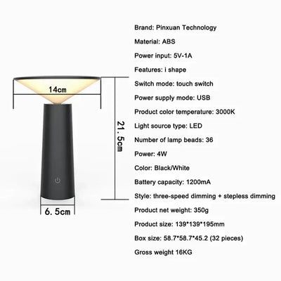 LumiVibe – Modern Wireless Table Lamp for Cozy Ambiance and Stylish Lighting