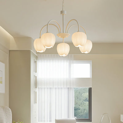 Tulip Matcha Chandelier – Elegant Floral-Inspired Lighting with Soft Ambience