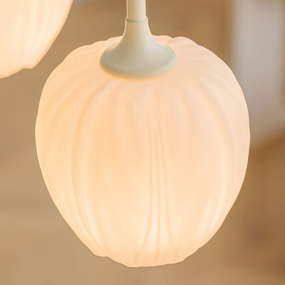 Tulip Matcha Chandelier – Elegant Floral-Inspired Lighting with Soft Ambience