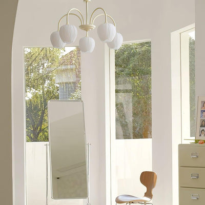 Tulip Matcha Chandelier – Elegant Floral-Inspired Lighting with Soft Ambience