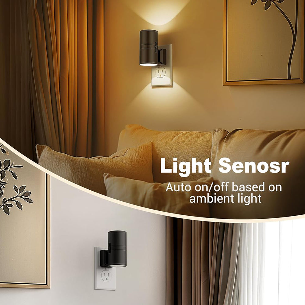 Alova LED Wall Light – Elegant Plug-In Lighting with Auto & Continuous Modes