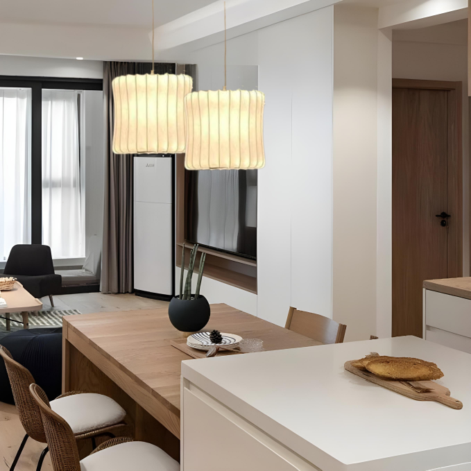 Nordic Harmony Pendant Light – Modern Wooden Ceiling Lamp for Sophisticated Interiors