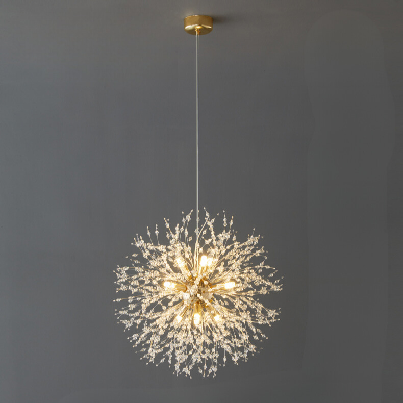 Crystal LED Pendant Light – Modern Pusteblume-Inspired Chandelier