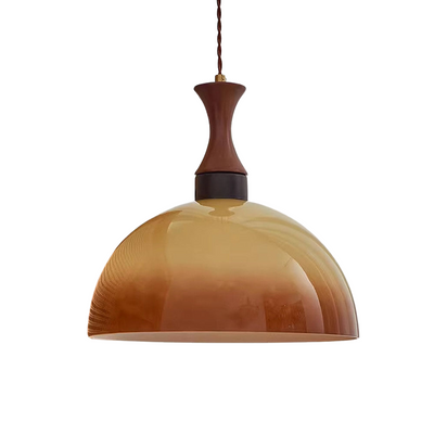 Retro Amber Glass Farmhouse Pendant Light – Vintage Charm with Rustic Elegance