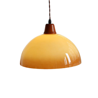 Retro Amber Glass Farmhouse Pendant Light – Vintage Charm with Rustic Elegance