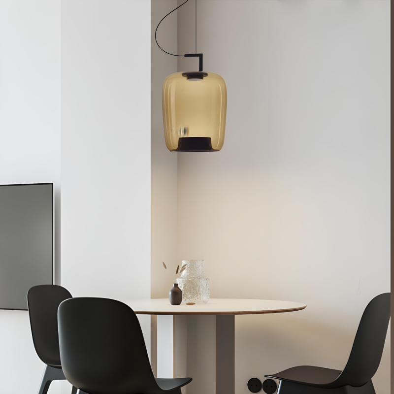 Modern LED Pendant Light – Minimalist Glass & Metal Design for Kitchens & Dining