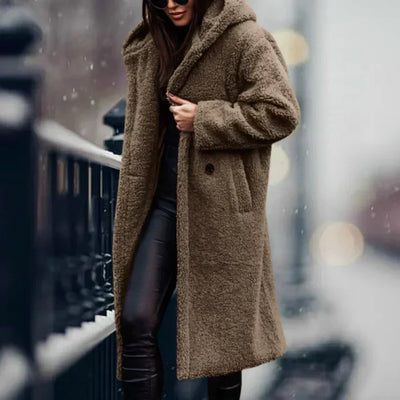 Long Teddy Luxe Coat – Cozy Warmth & Effortless Elegance