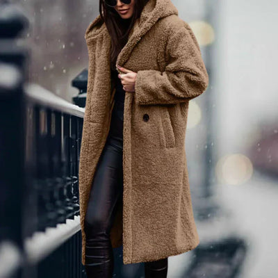 Long Teddy Luxe Coat – Cozy Warmth & Effortless Elegance