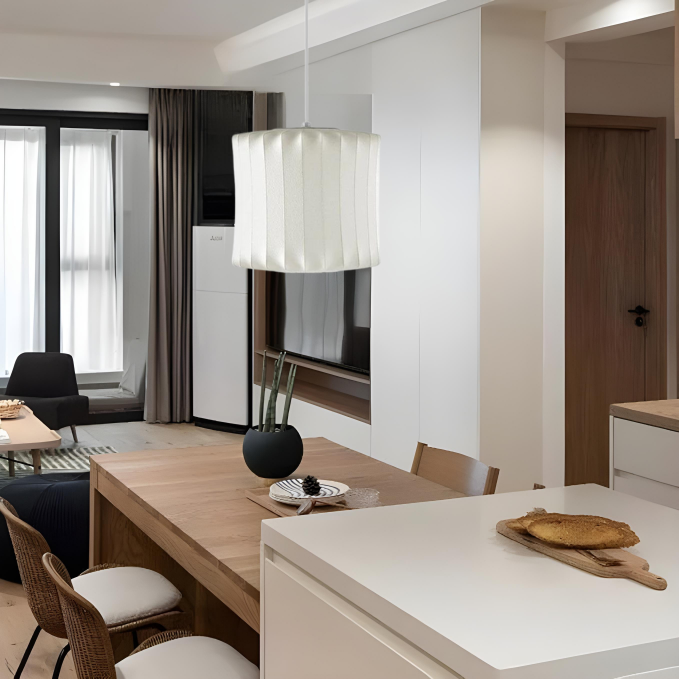 Nordic Harmony Pendant Light – Modern Wooden Ceiling Lamp for Sophisticated Interiors