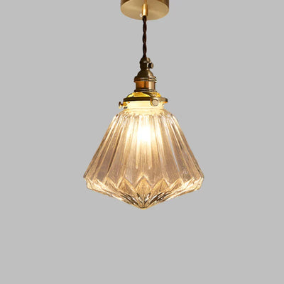 Crystal Glass Pendant Light – Minimalist Nordic Elegance for Dining Spaces