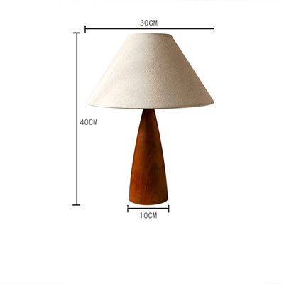 Century Style Solid Wood Table Lamp – Timeless Design with Warm LED Light