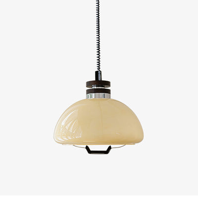 Vela-Pudding Pendant Light – Playful Yet Elegant Glass & Wood Hanging Lamp