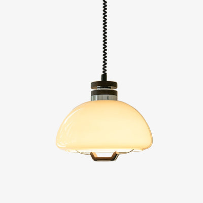 Vela-Pudding Pendant Light – Playful Yet Elegant Glass & Wood Hanging Lamp
