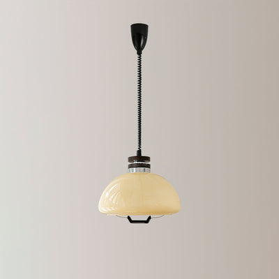 Vela-Pudding Pendant Light – Playful Yet Elegant Glass & Wood Hanging Lamp