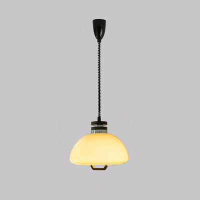 Vela-Pudding Pendant Light – Playful Yet Elegant Glass & Wood Hanging Lamp