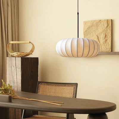 Verona Pendant Light – Wabi-Sabi Inspired Minimalist Fabric Hanging Lamp