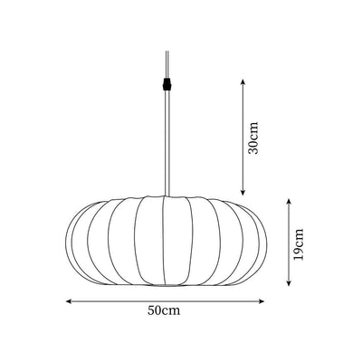 Verona Pendant Light – Wabi-Sabi Inspired Minimalist Fabric Hanging Lamp