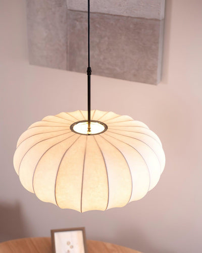 Verona Pendant Light – Wabi-Sabi Inspired Minimalist Fabric Hanging Lamp