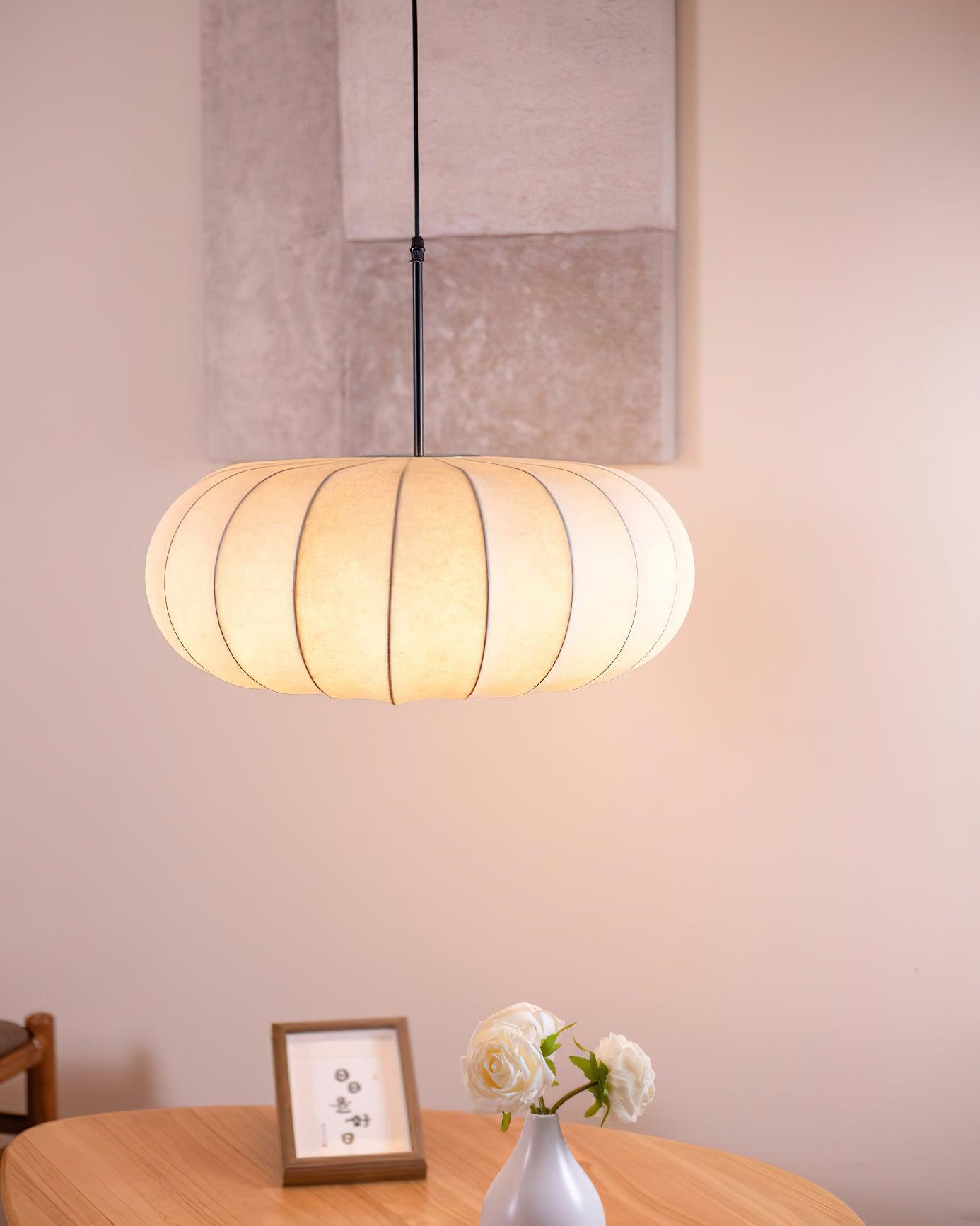 Verona Pendant Light – Wabi-Sabi Inspired Minimalist Fabric Hanging Lamp