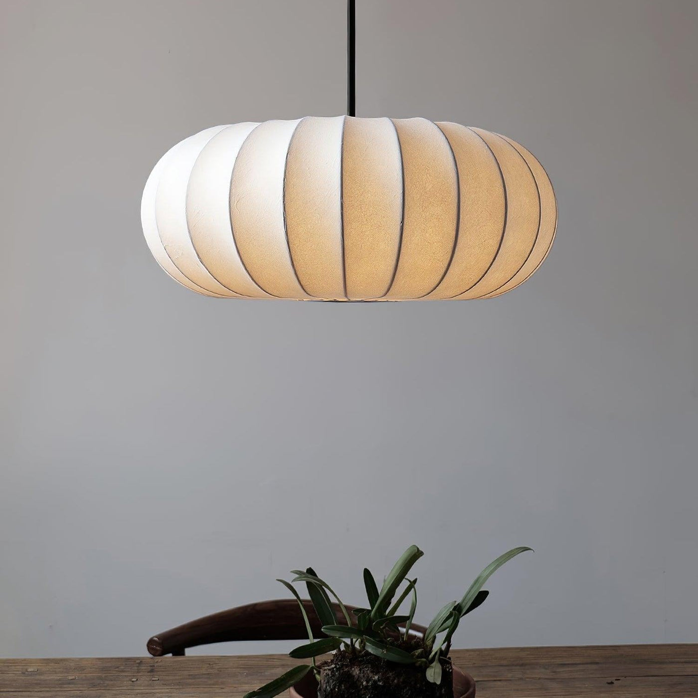 Verona Pendant Light – Wabi-Sabi Inspired Minimalist Fabric Hanging Lamp