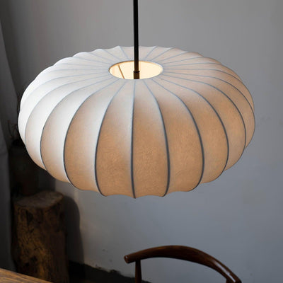 Verona Pendant Light – Wabi-Sabi Inspired Minimalist Fabric Hanging Lamp