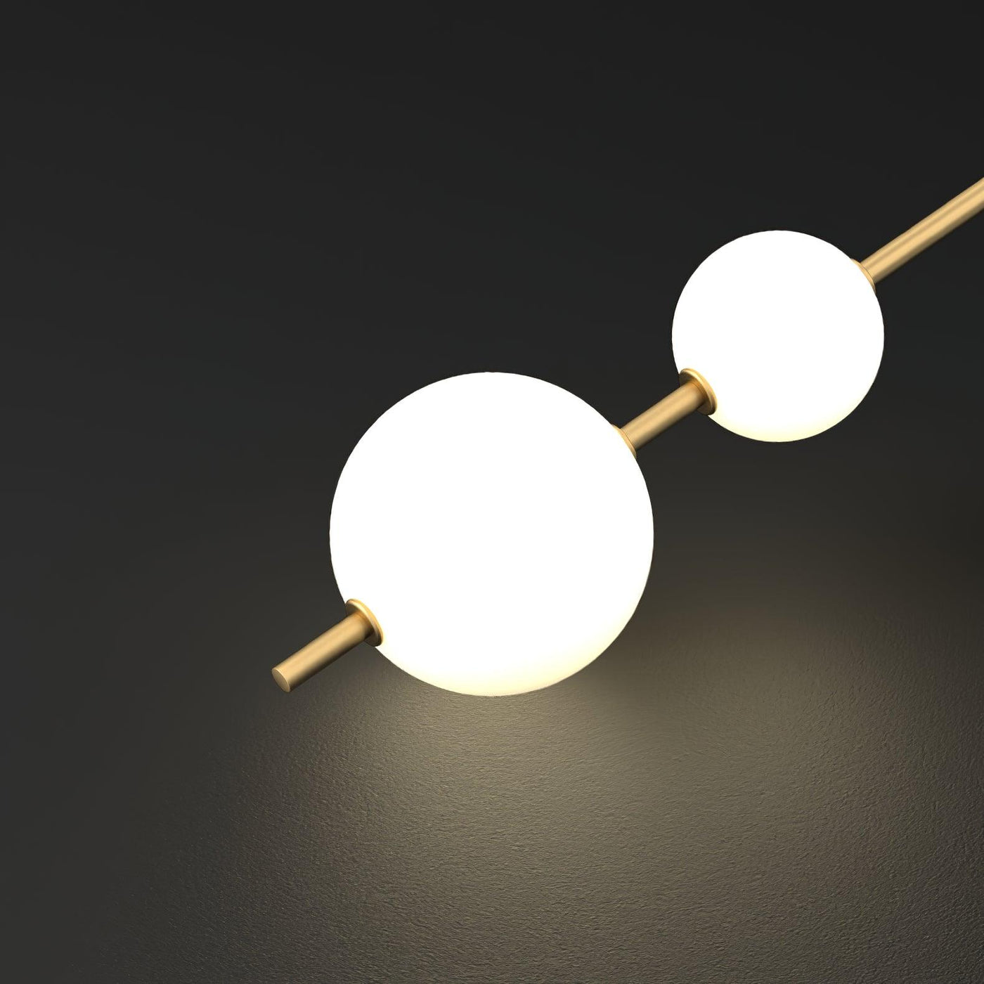 Vertical Globe Wall Light – Elegant Gold Wall Lamp with Frosted Glass Shade