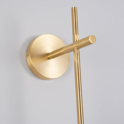 Vertical Globe Wall Light – Elegant Gold Wall Lamp with Frosted Glass Shade