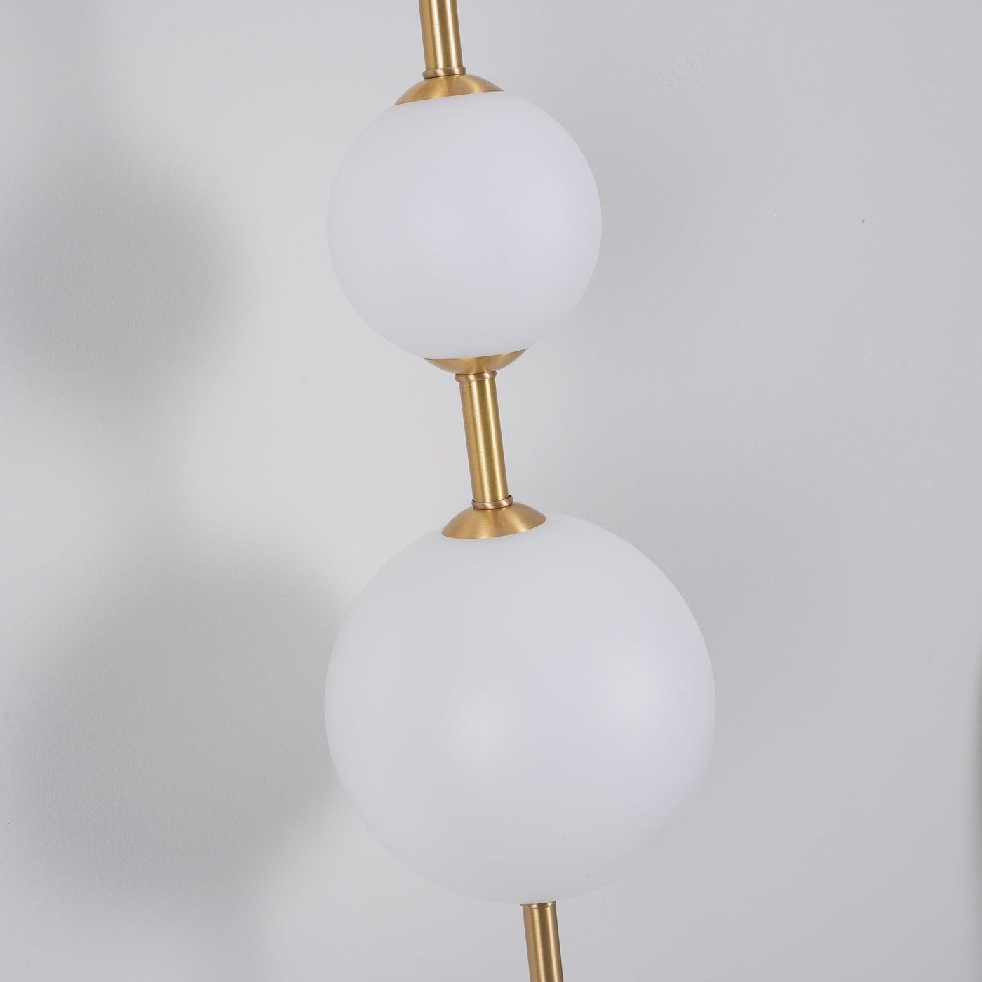 Vertical Globe Wall Light – Elegant Gold Wall Lamp with Frosted Glass Shade