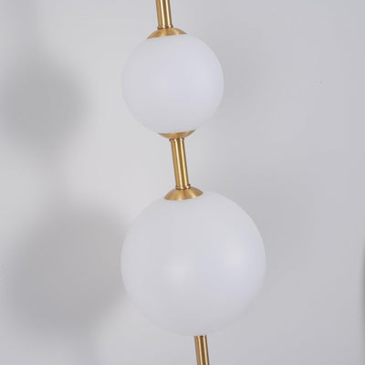 Vertical Globe Wall Light – Elegant Gold Wall Lamp with Frosted Glass Shade