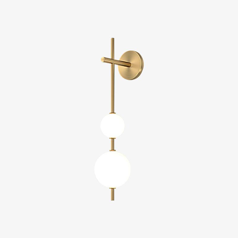 Vertical Globe Wall Light – Elegant Gold Wall Lamp with Frosted Glass Shade