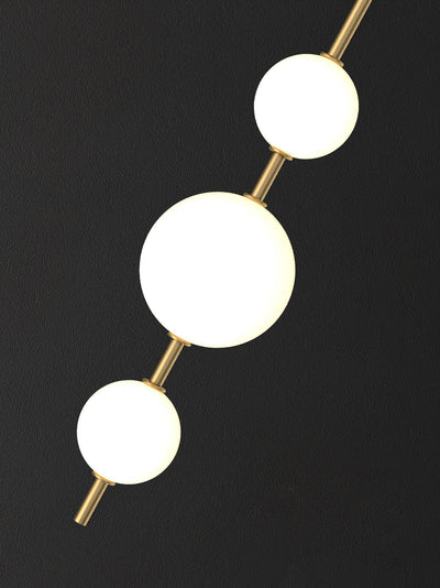 Vertical Globe Wall Light – Elegant Gold Wall Lamp with Frosted Glass Shade