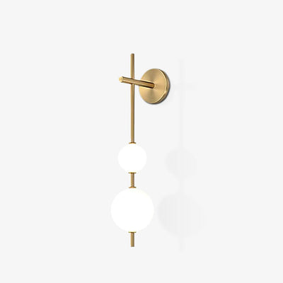 Vertical Globe Wall Light – Elegant Gold Wall Lamp with Frosted Glass Shade
