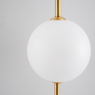 Vertical Globe Wall Light – Elegant Gold Wall Lamp with Frosted Glass Shade