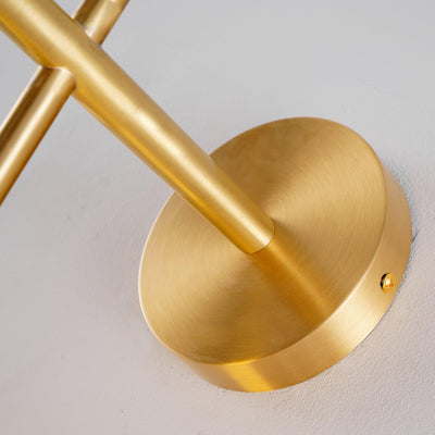 Vertical Globe Wall Light – Elegant Gold Wall Lamp with Frosted Glass Shade