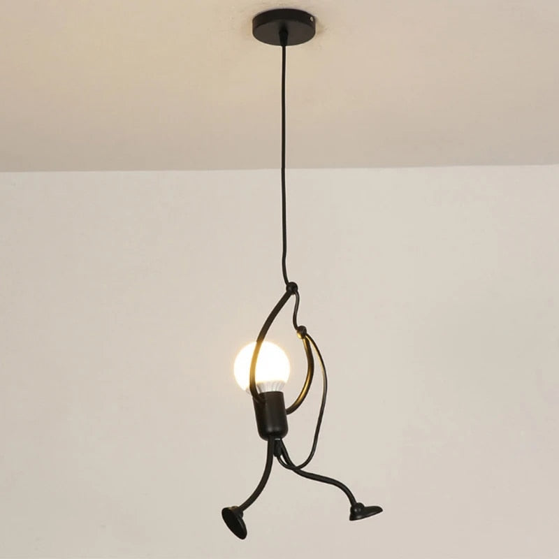 Playful Doll Pendant Light – Whimsical Hanging Lamp for Kids & Creative Spaces