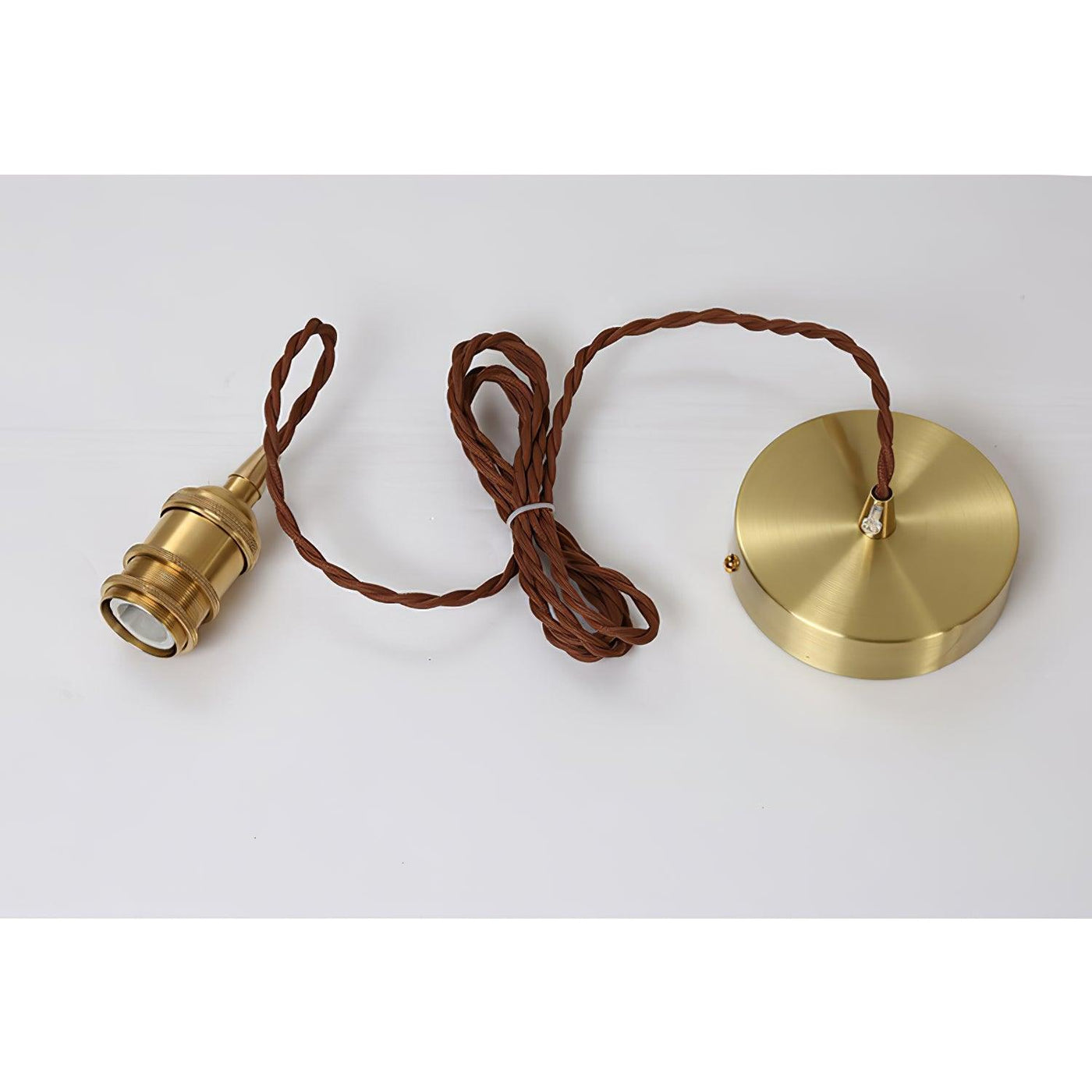 Vintage Brown Glass Pendant Light – Classic Brass & Metal Ceiling Lamp