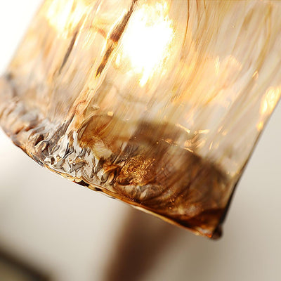Vintage Brown Glass Pendant Light – Classic Brass & Metal Ceiling Lamp
