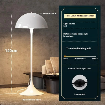 Nordic Danish Mushroom Floor Lamp – Scandinavian-Inspired LED Lighting