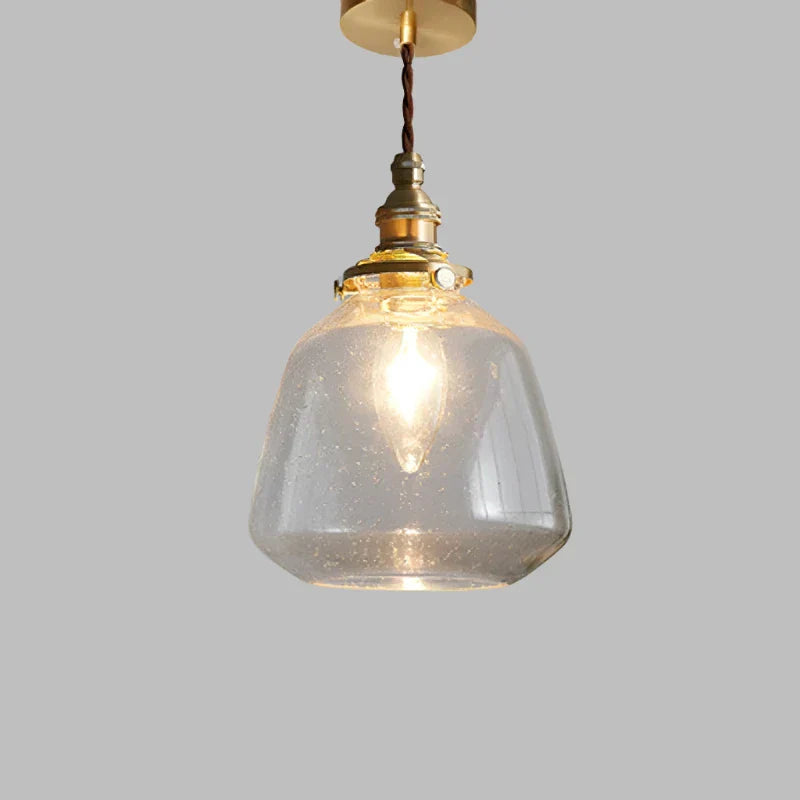 Crystal Glass Pendant Light – Minimalist Nordic Elegance for Dining Spaces